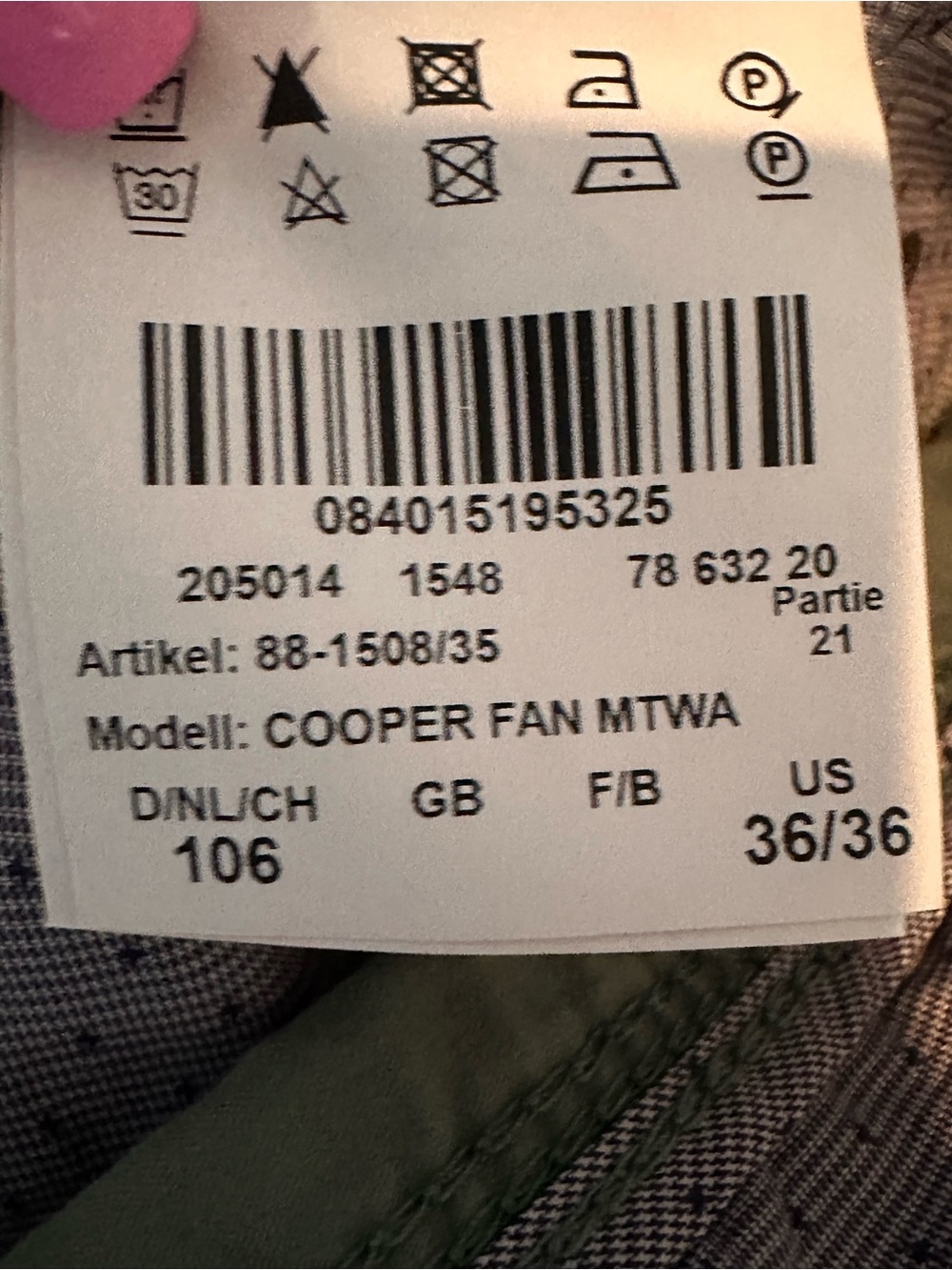 Brax Chino Pants Mens Sz 36x36 Cooper Fancy Regular Straight Green - Picture 5 of 5